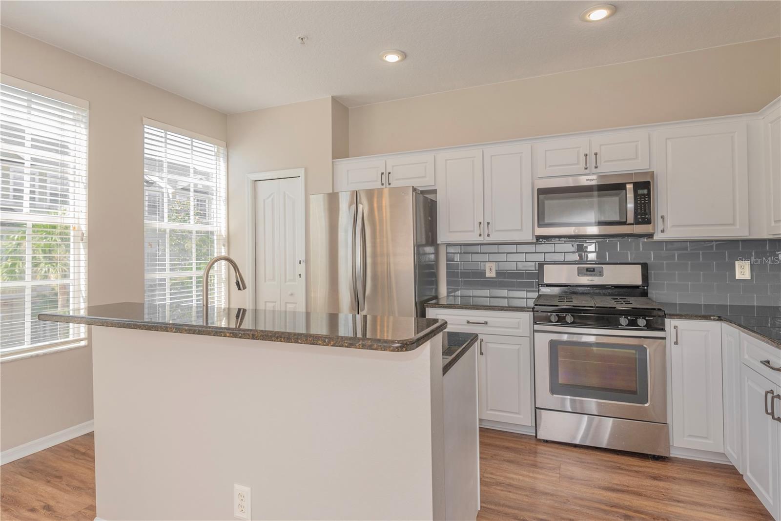 Stainless steel appliances.