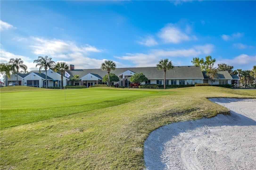 Golf course by the clubhouse