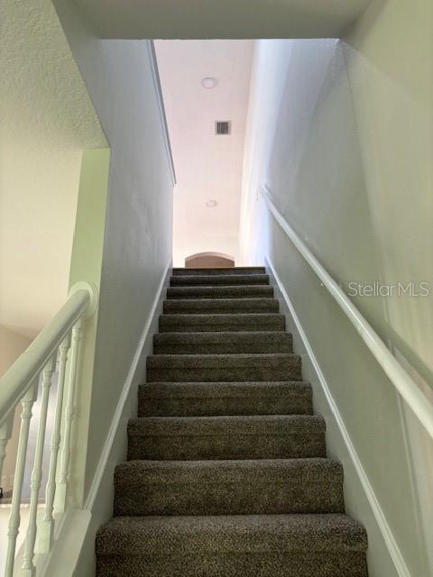 newly carpeted stairway