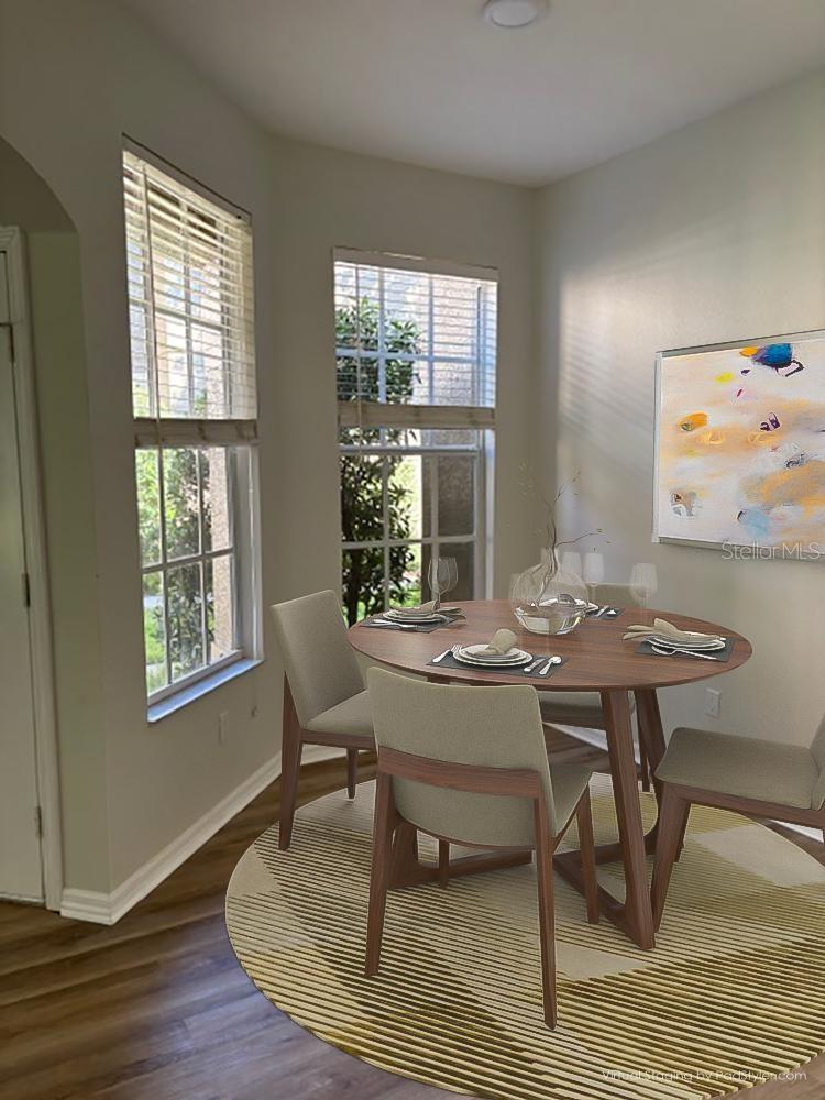 STAGED - eat-in kitchen -  bright & airy