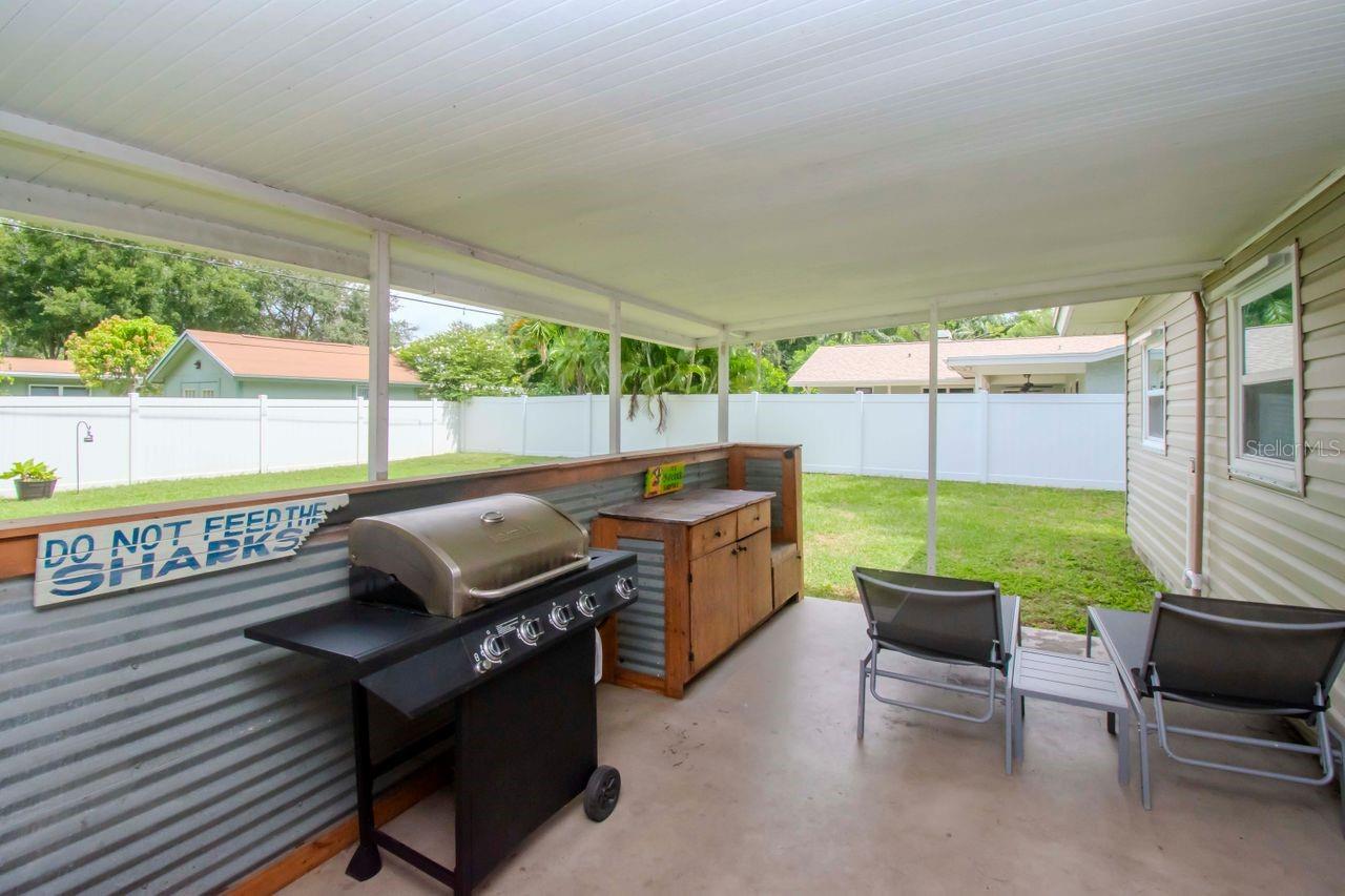 Bar and grilling area