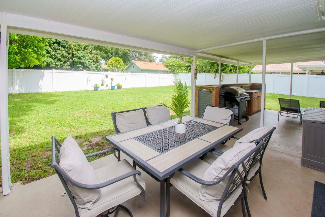 Covered patio area