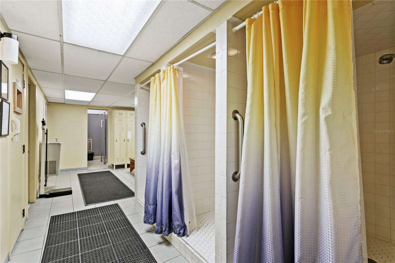 Each fitness center has showers, bathrooms and lockers available for use