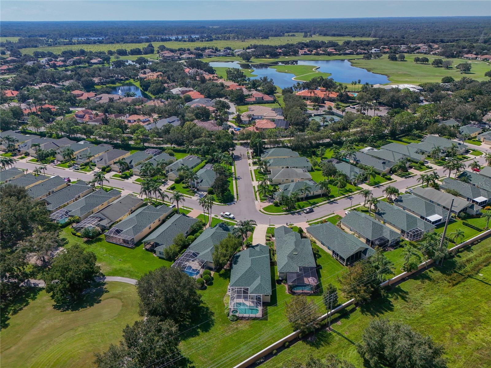 Aerial View with Fox Hollow Golf Club Steps Away