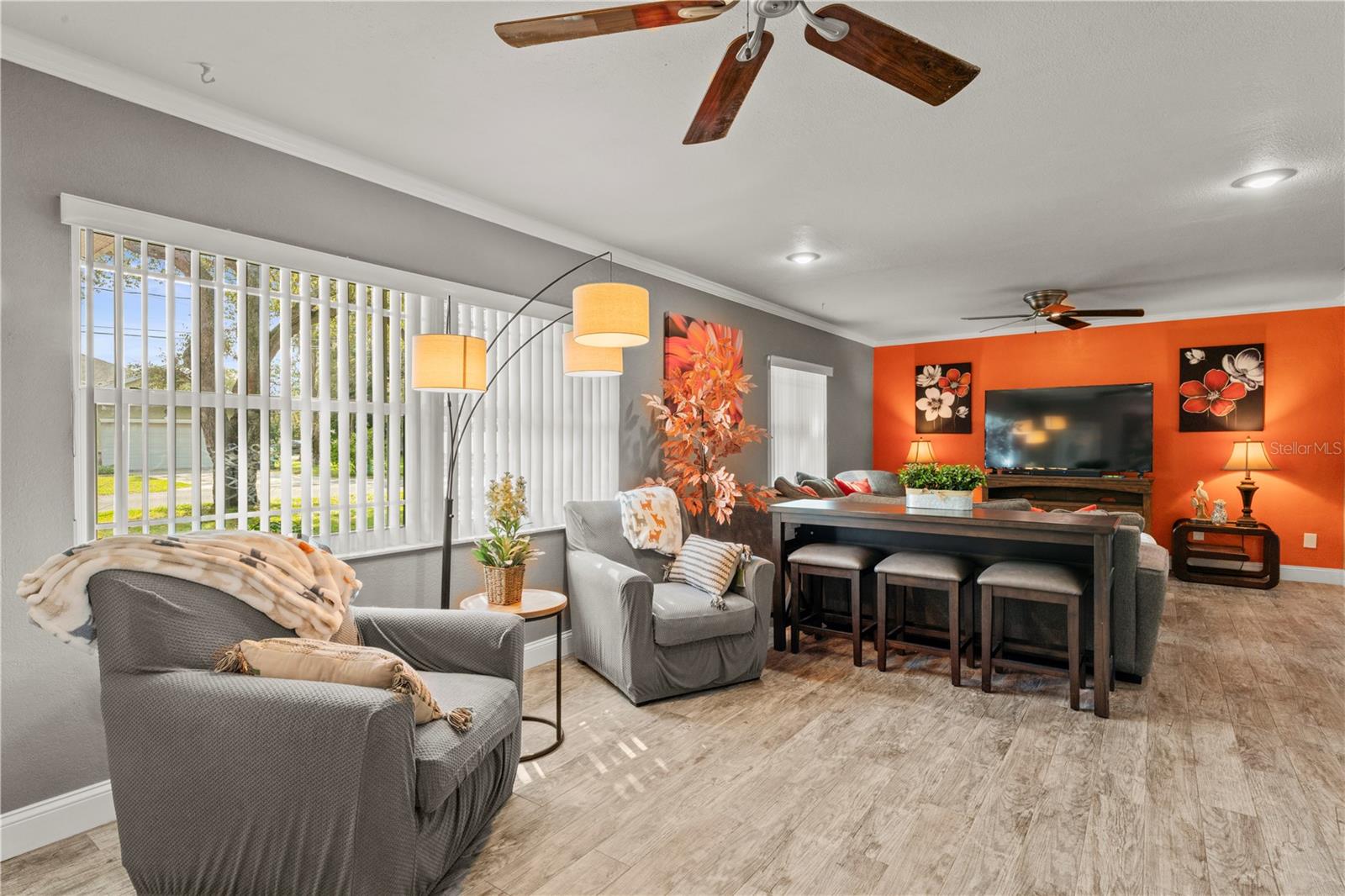 Foyer and Living Room