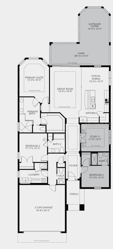 Structural options added include: Tray ceiling package, extended garage, bed with bath in place of flex, study in place of dining room, covered outdoor living, 8' interior doors, and outdoor kitchen rough-in.