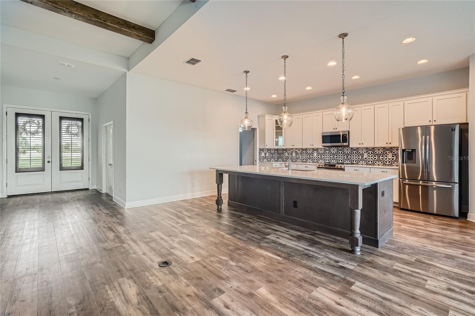 View of kitchen from great room