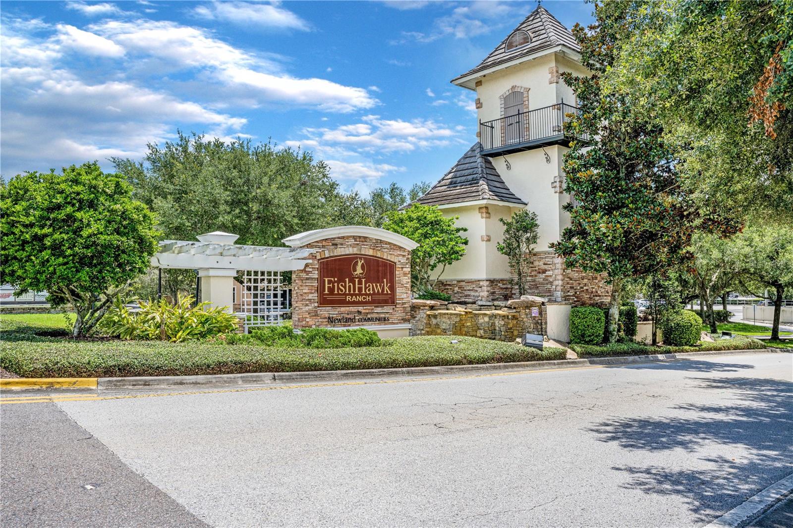 Entrance to FishHawk Ranch