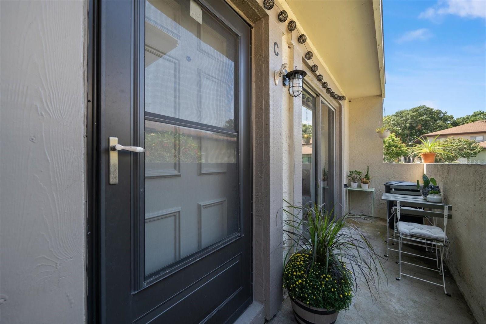 front door/patio area