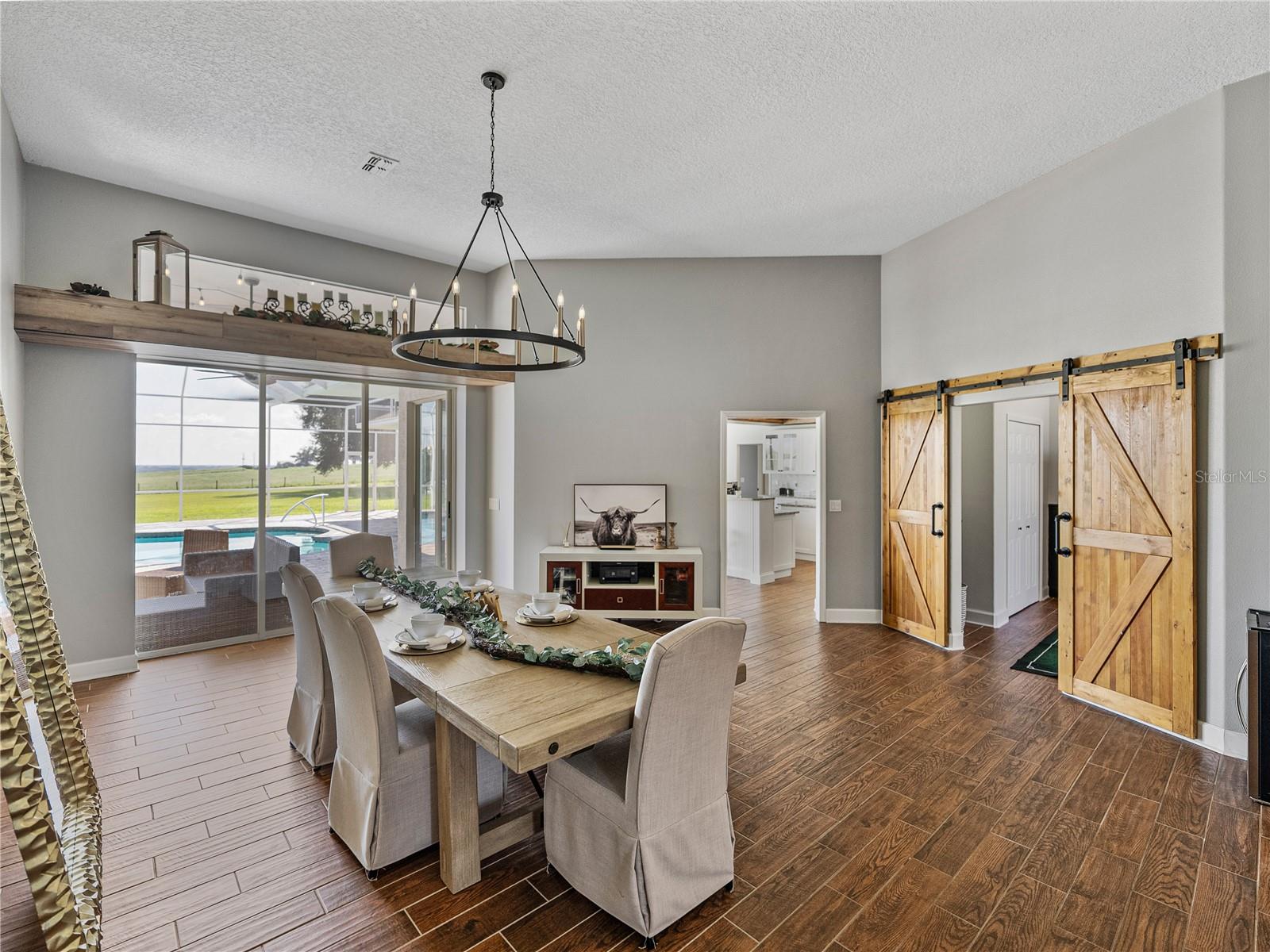 Dining room with bedroom 2 on right