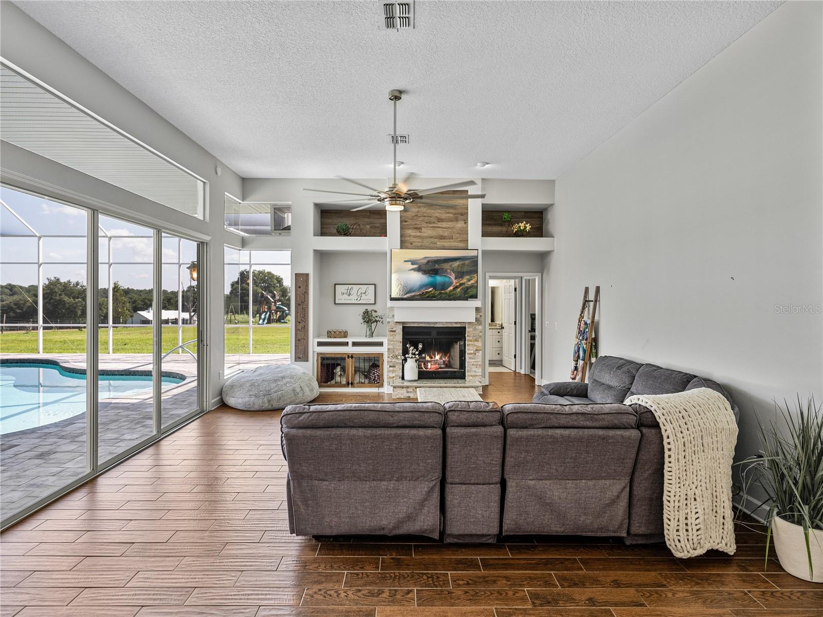 Family room as viewed from the kitchen