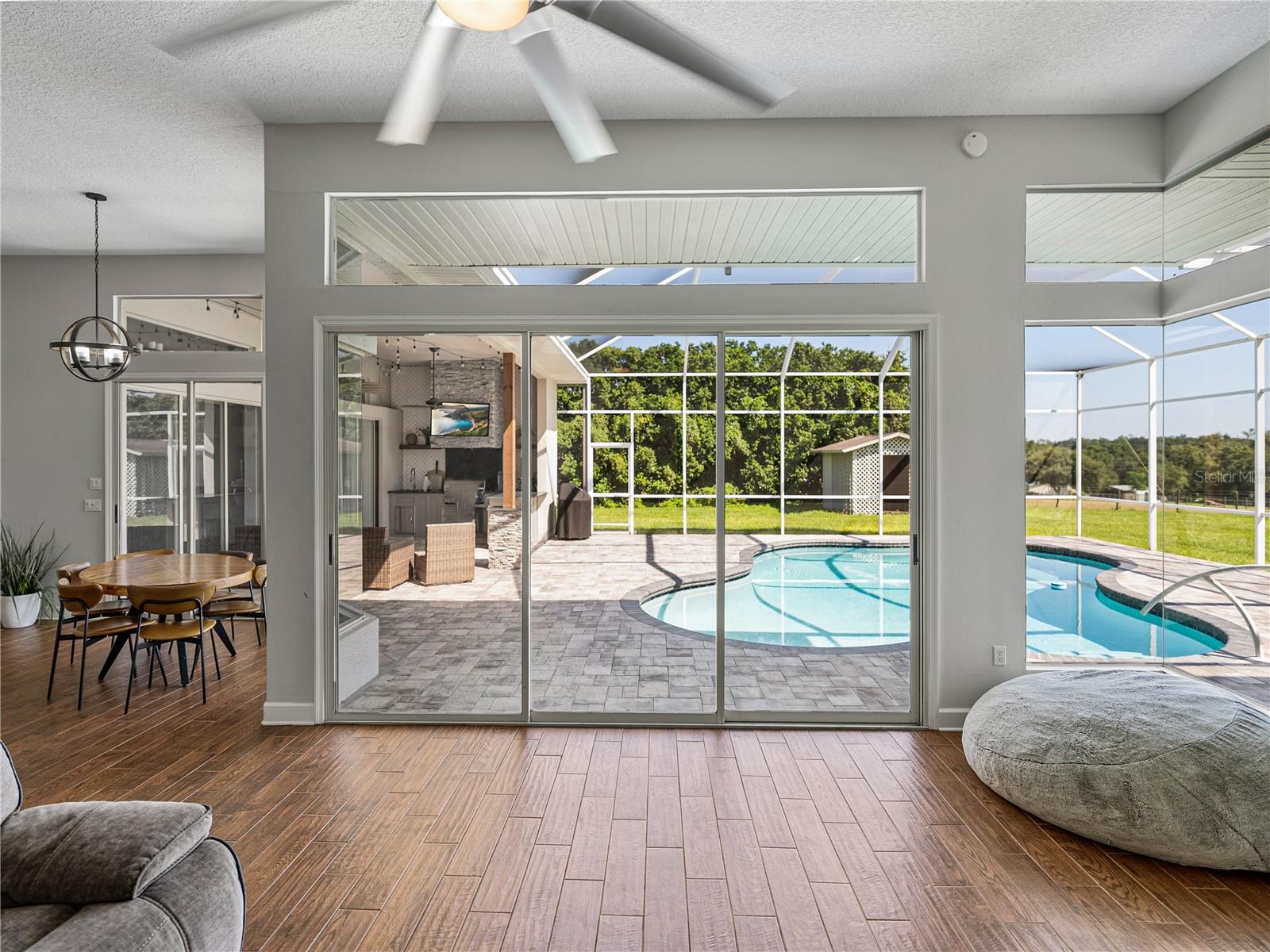 Pool as viewed from the family room