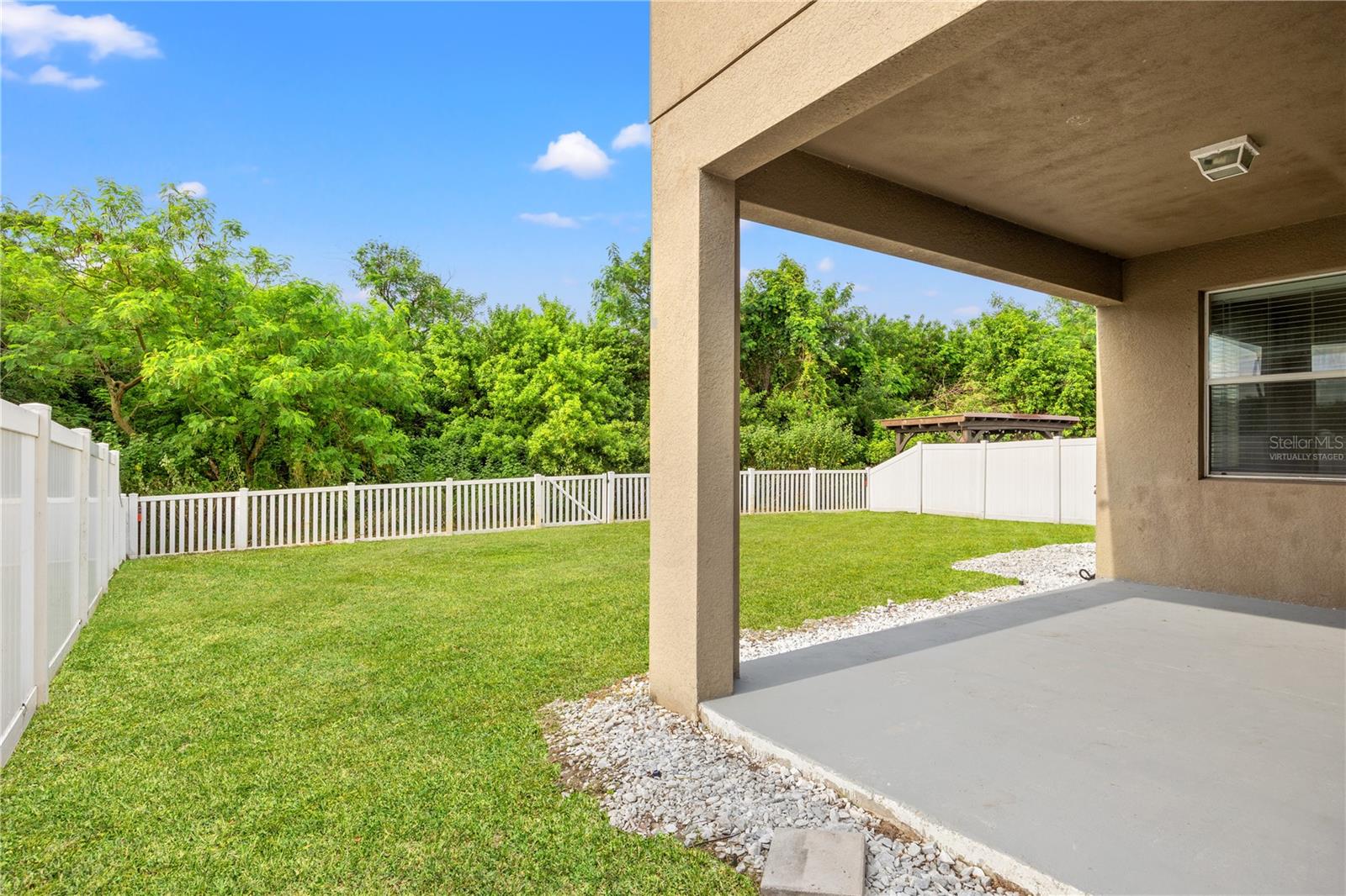 Virtually Staged Covered Back Patio