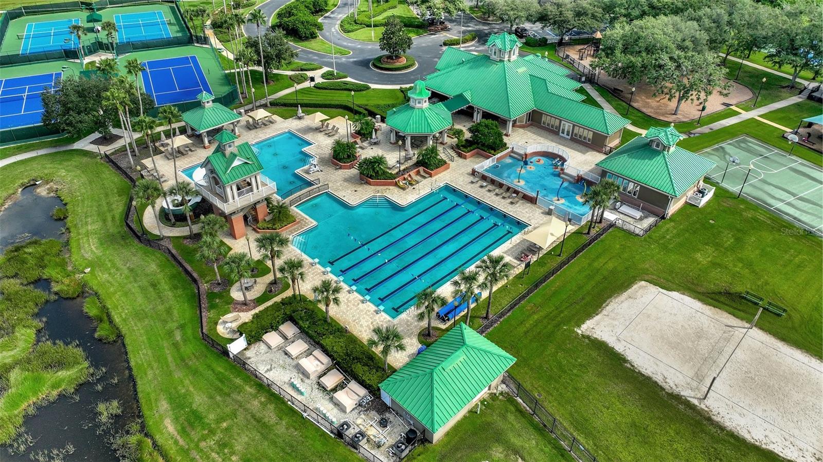 Clubhouse complete with Lap pool, Community pool, Basketball courts, Tennis courts, Volleyball court and much more!