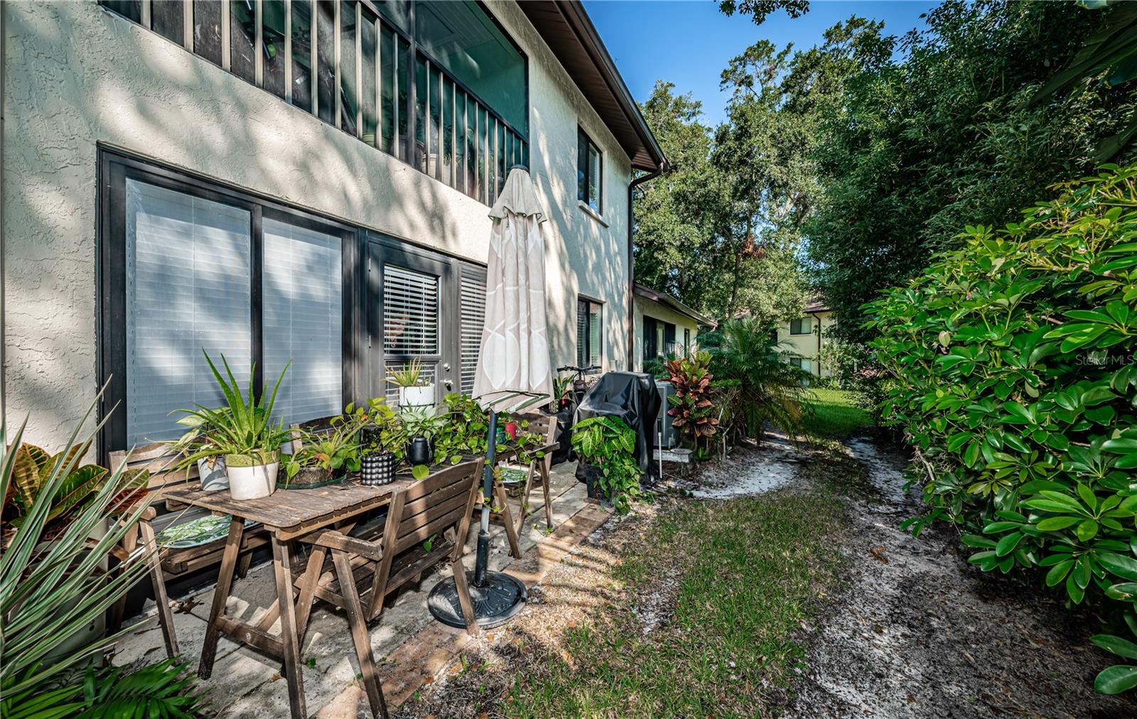 Backyard grilling area