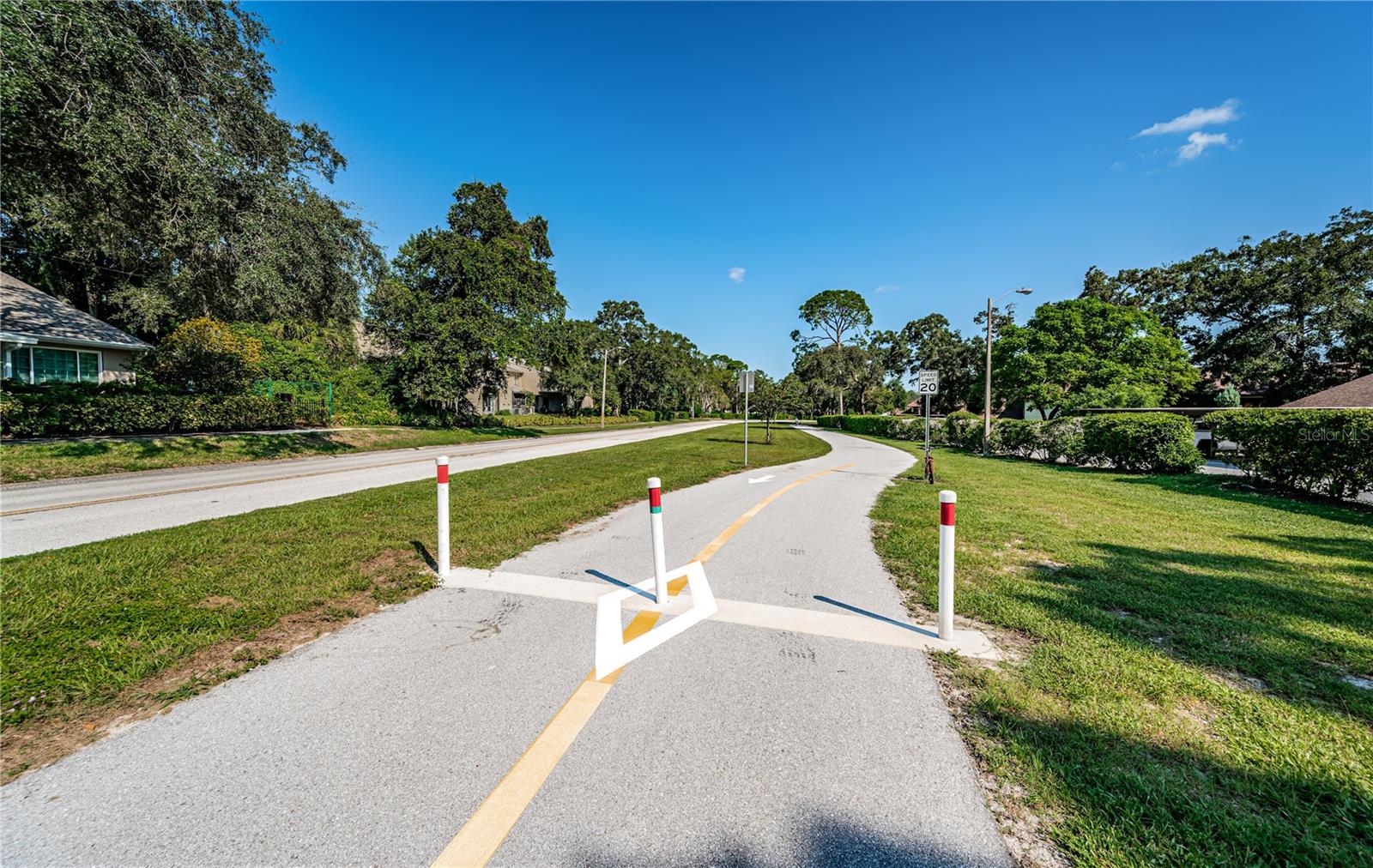 Bike, run, walk on adjacent Pinellas Trail