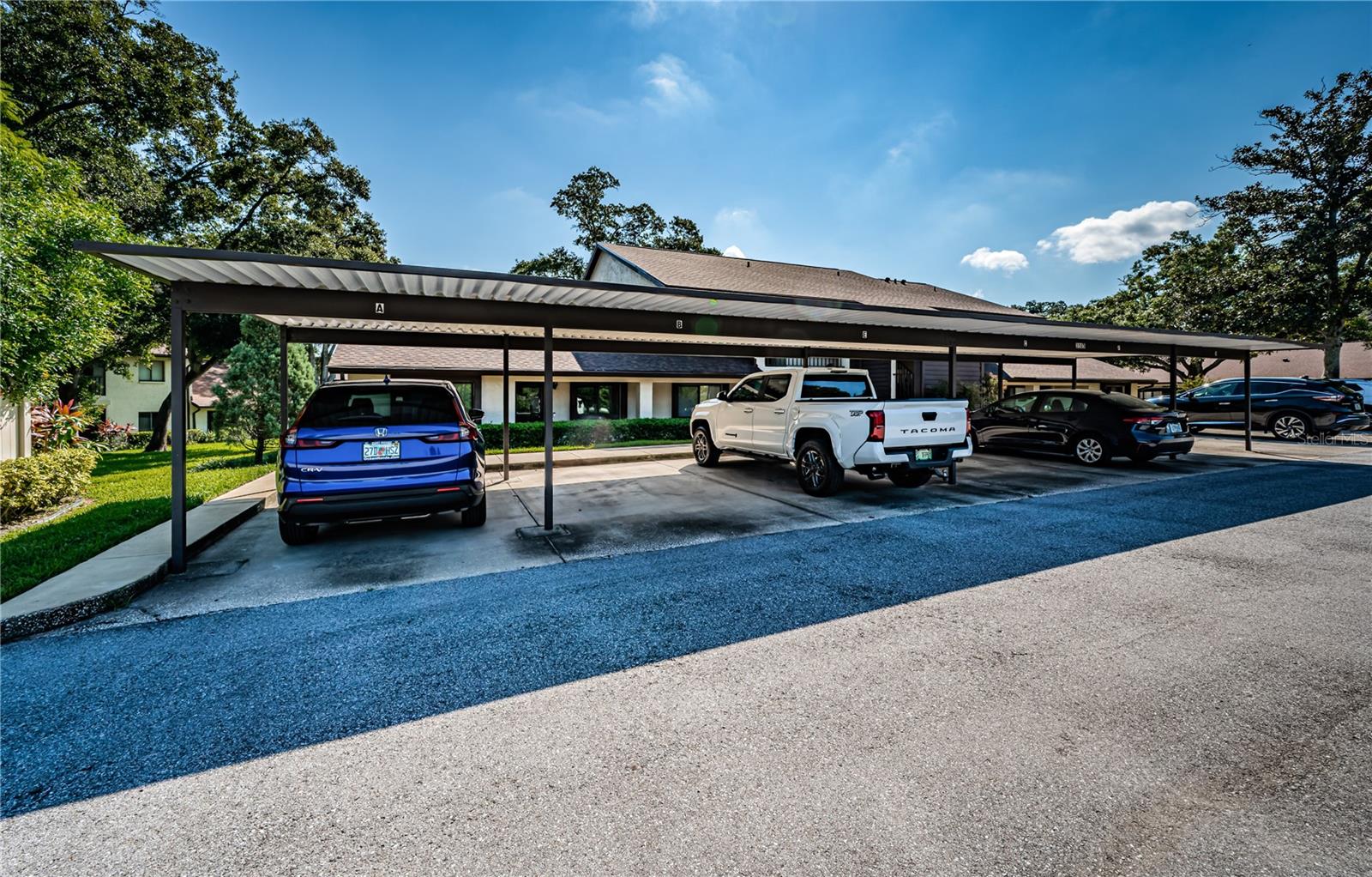 Covered parking at front door