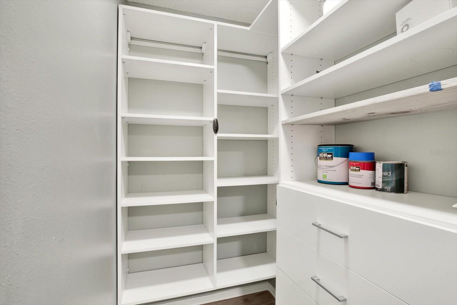 Storage closet in unit