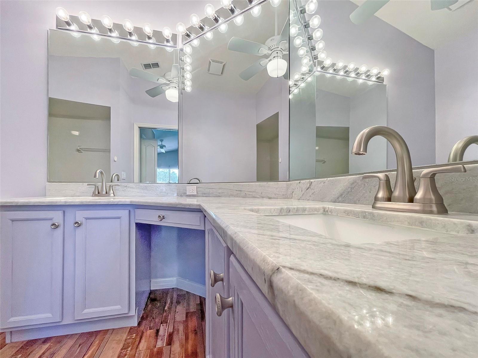 DUAL SINK VANITY IN PRIMARY BATHROOM