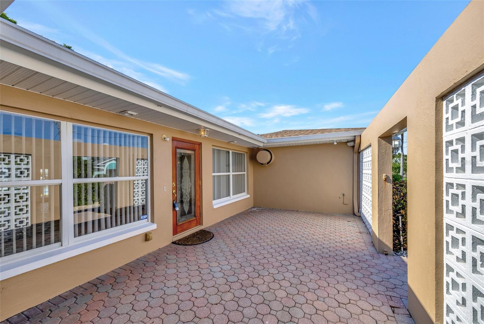 a Beautiful front patio area awaits you at your home