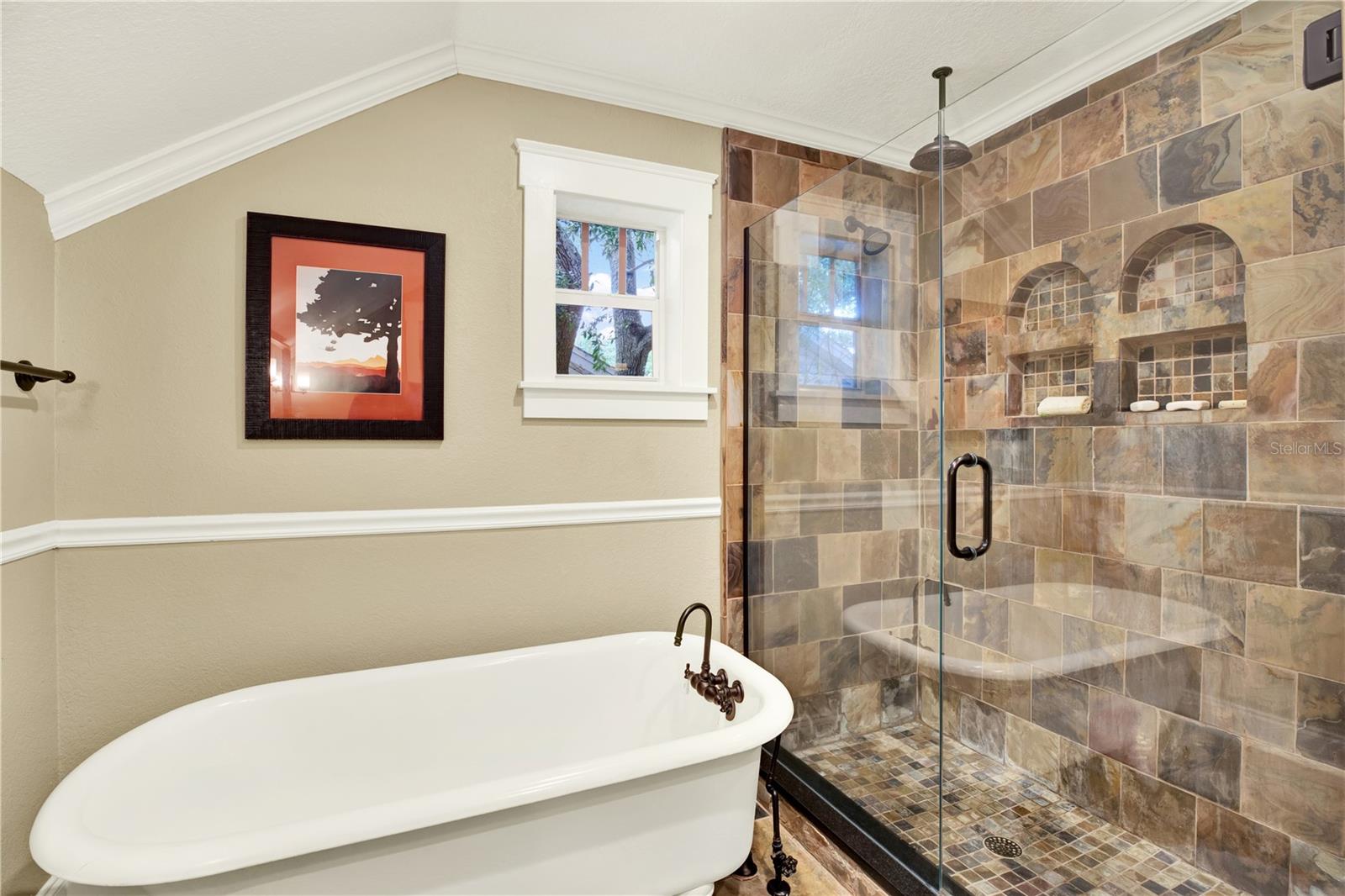 Tub person or shower person? Either way, both options check all the boxes in the upper primary bath retreat.