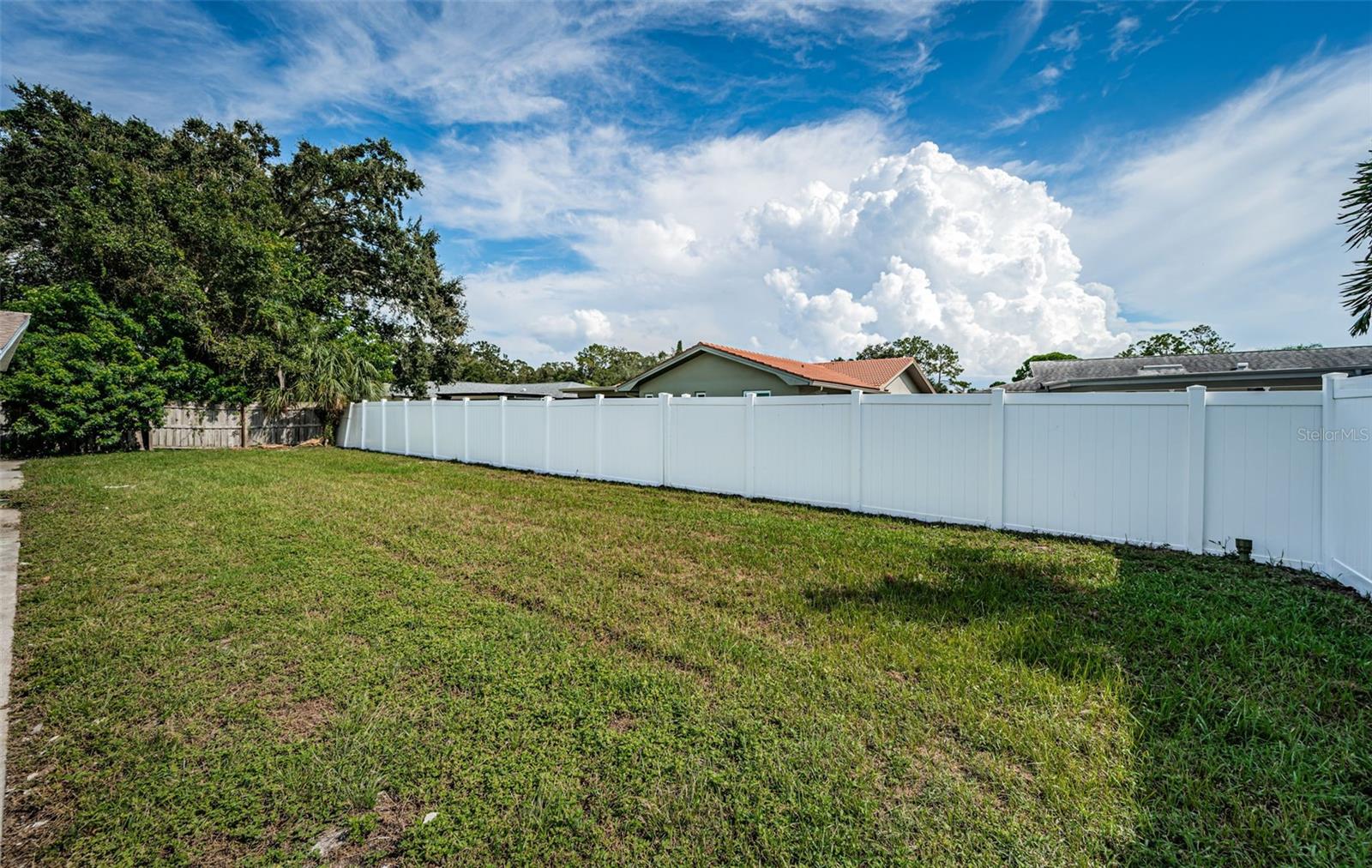 Spacious back yard for kids, dogs and enough room for a pool if desired