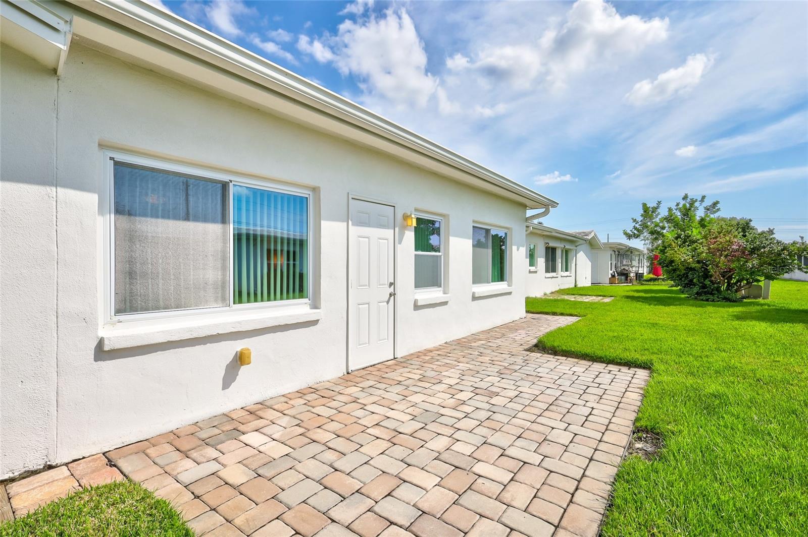 Back paved patio