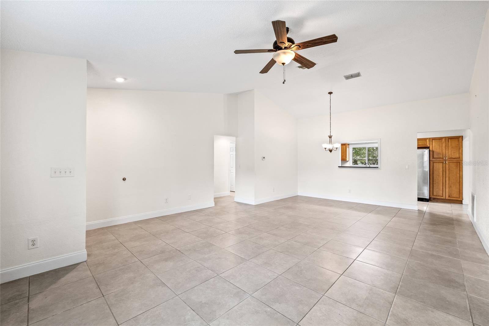 The Dining Area Leads to  the Kitchen