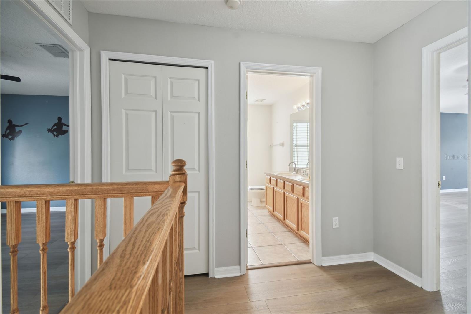 upstairs hallway to bedroom 5 and master