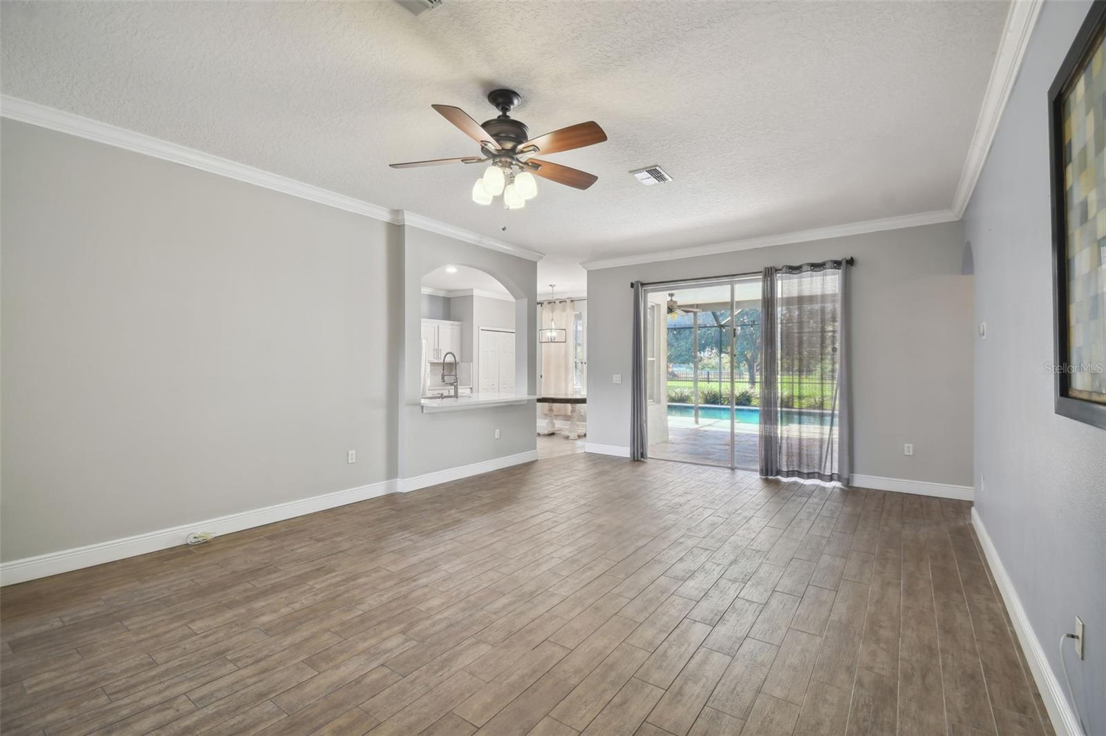 living room to pool sliding glass door