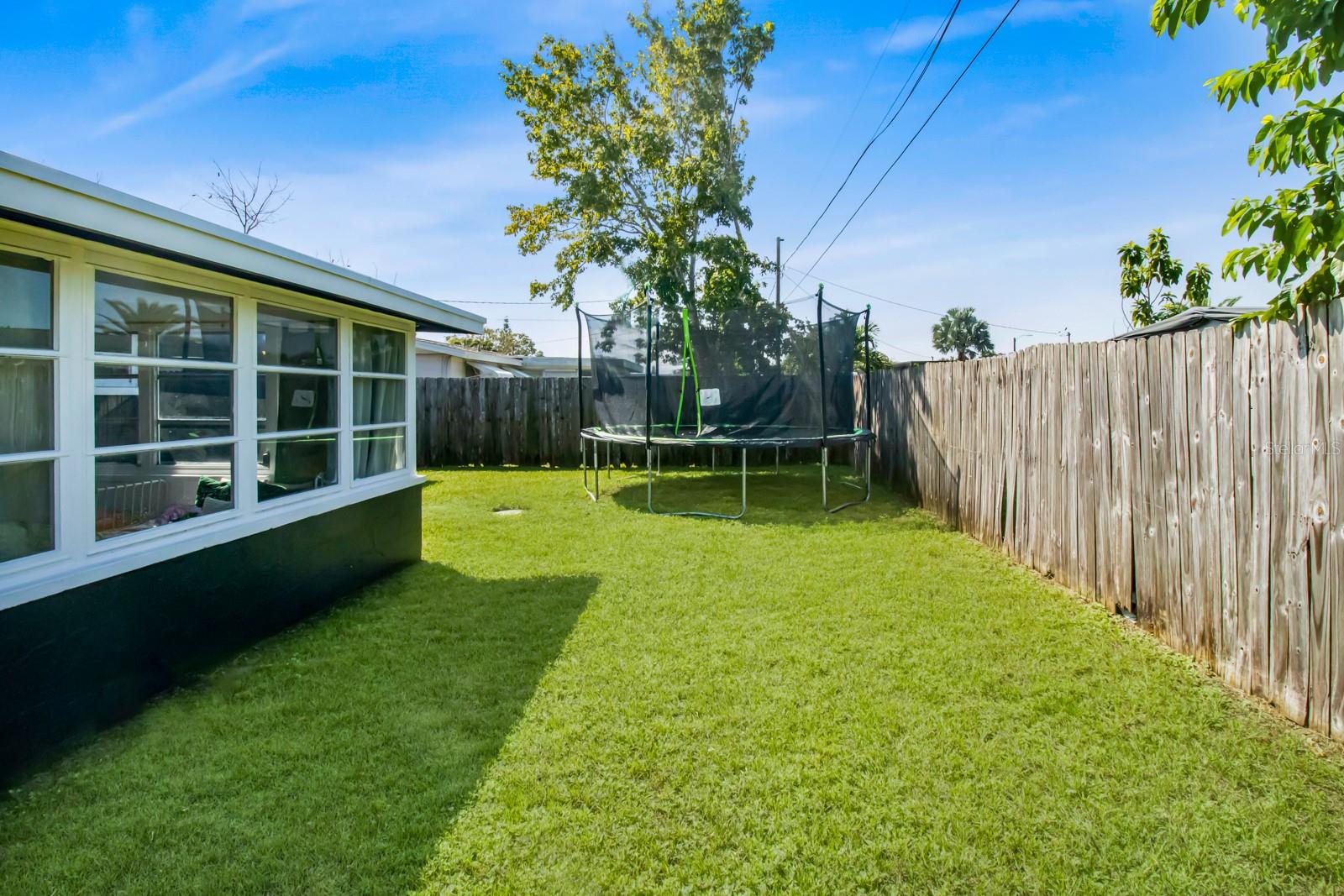 Large fenced in back yard