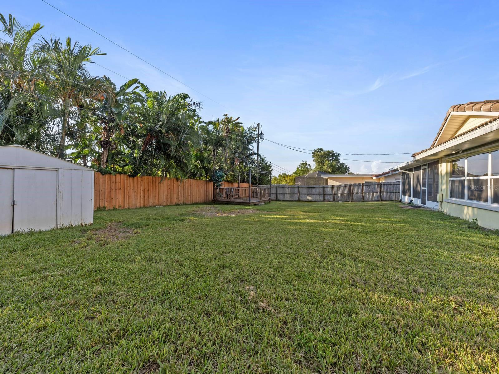 Fenced in Backyard