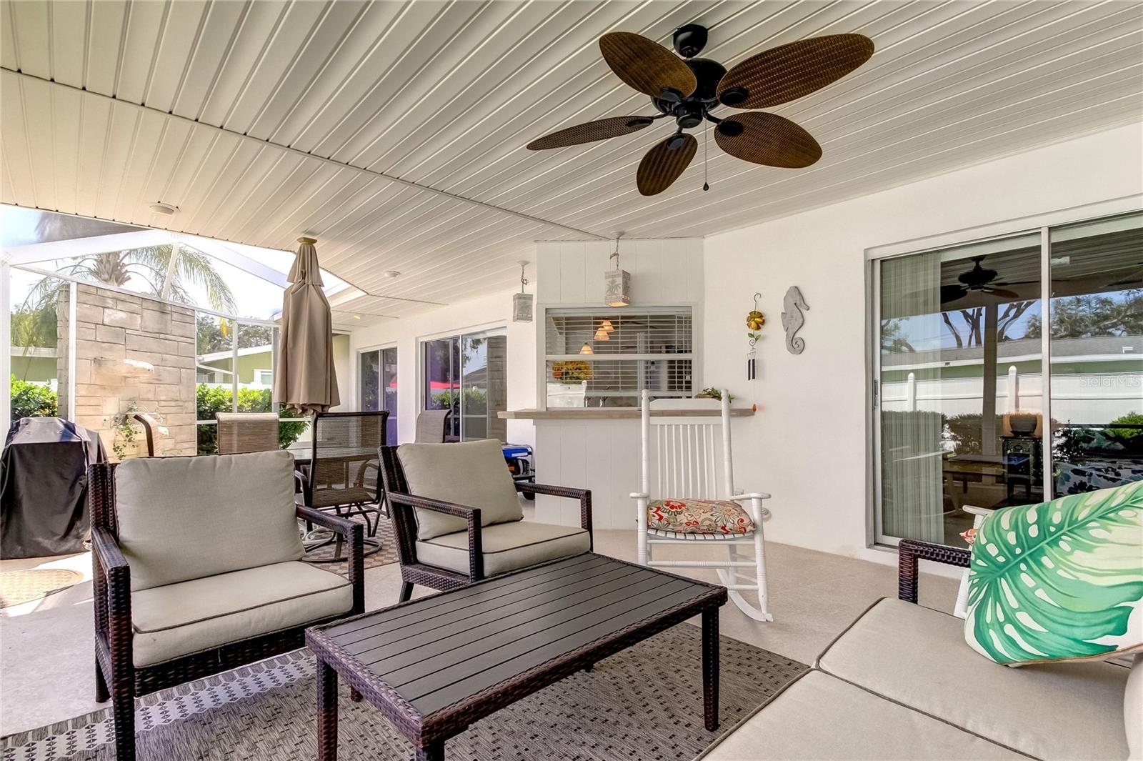 Covered Patio with ceiling fan