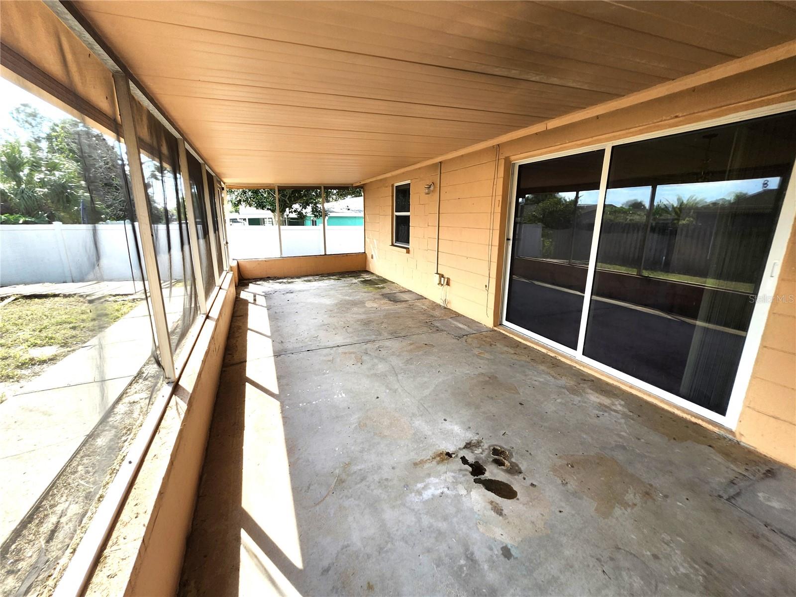 Screened patio