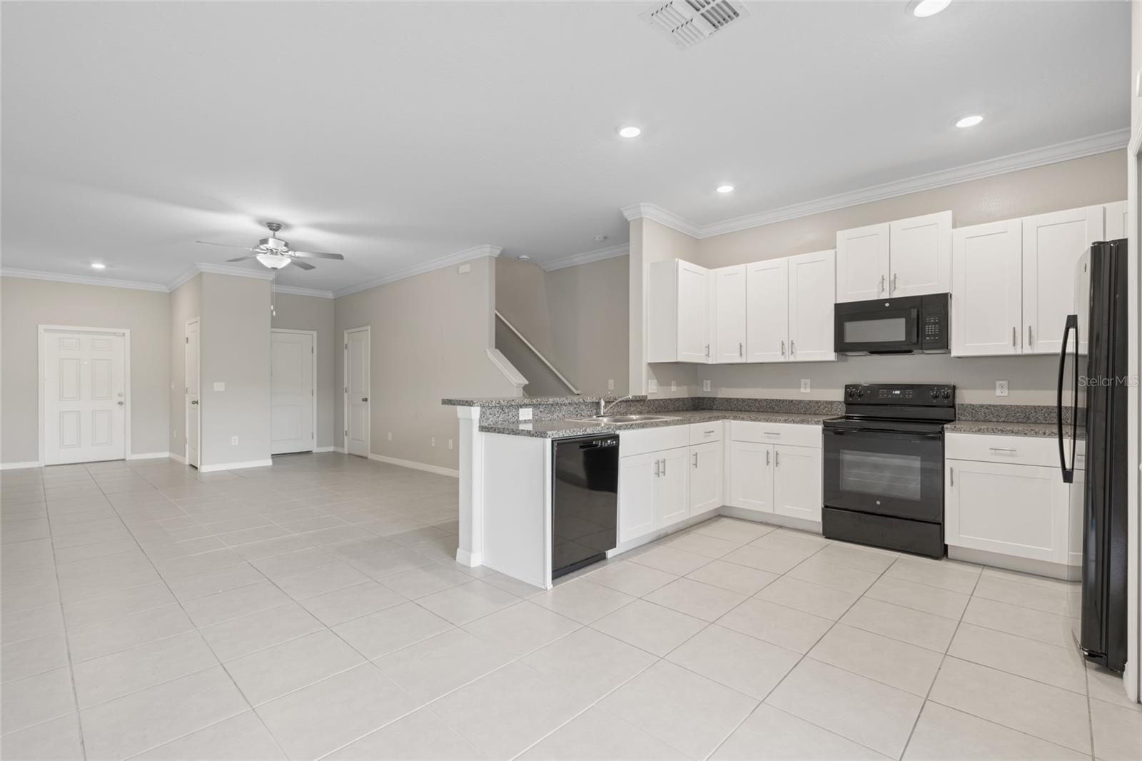 Kitchen and living room