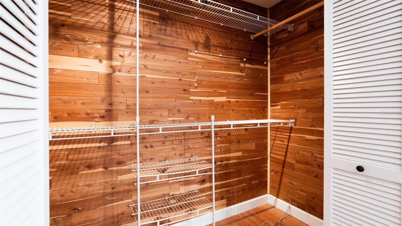 Cedar lined closets