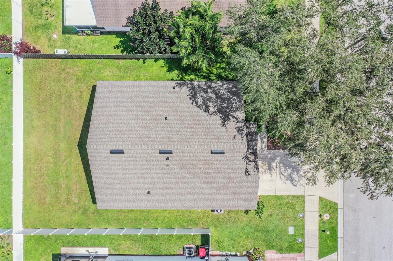 Drone overview of the property