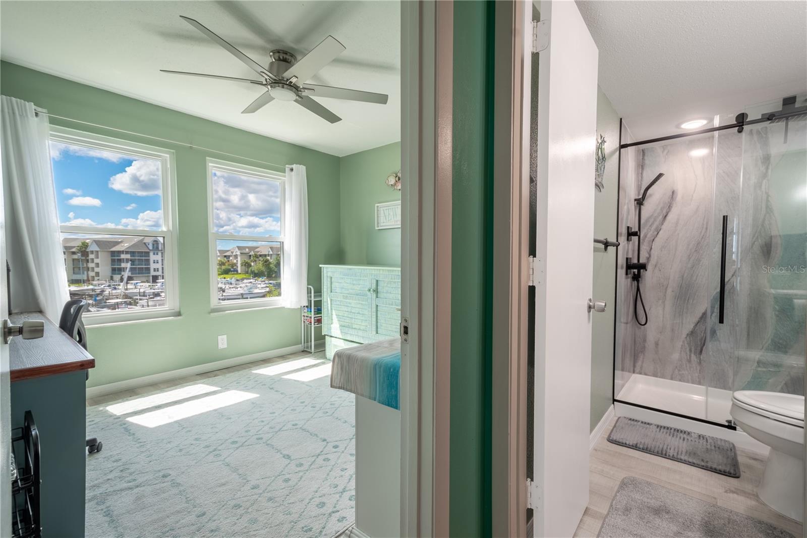 Bathroom 2 is adjacent to the 2nd bedroom.