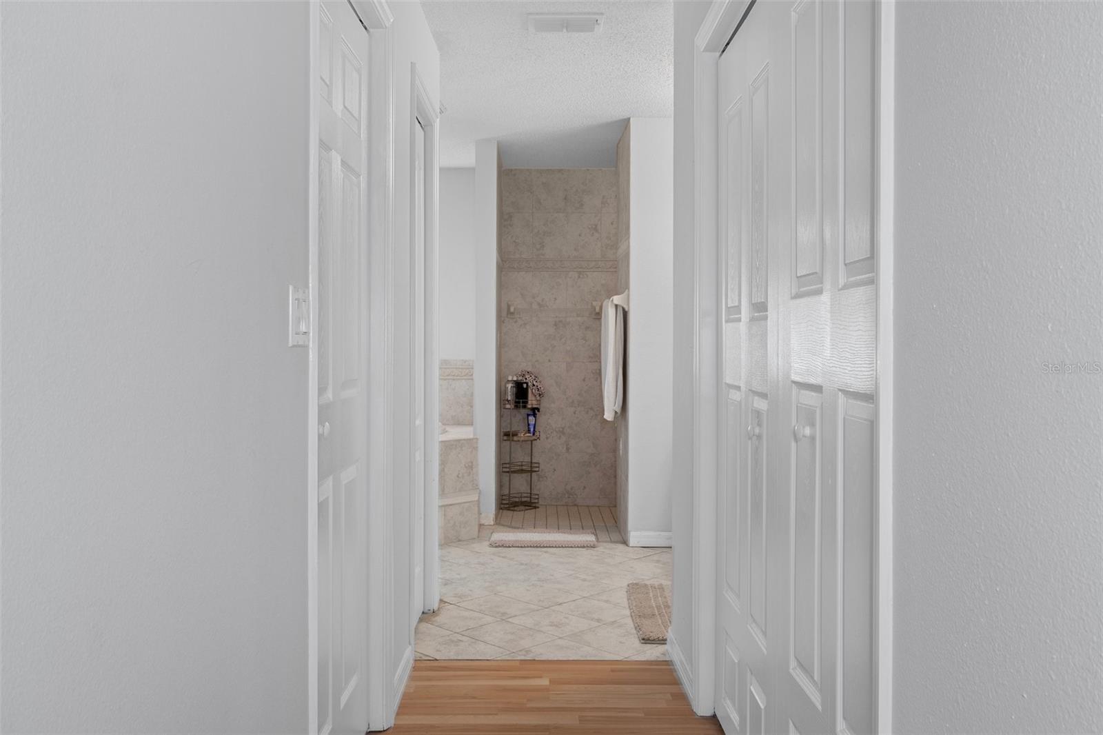 This is the hallway to the master bathroom and walk-in closet