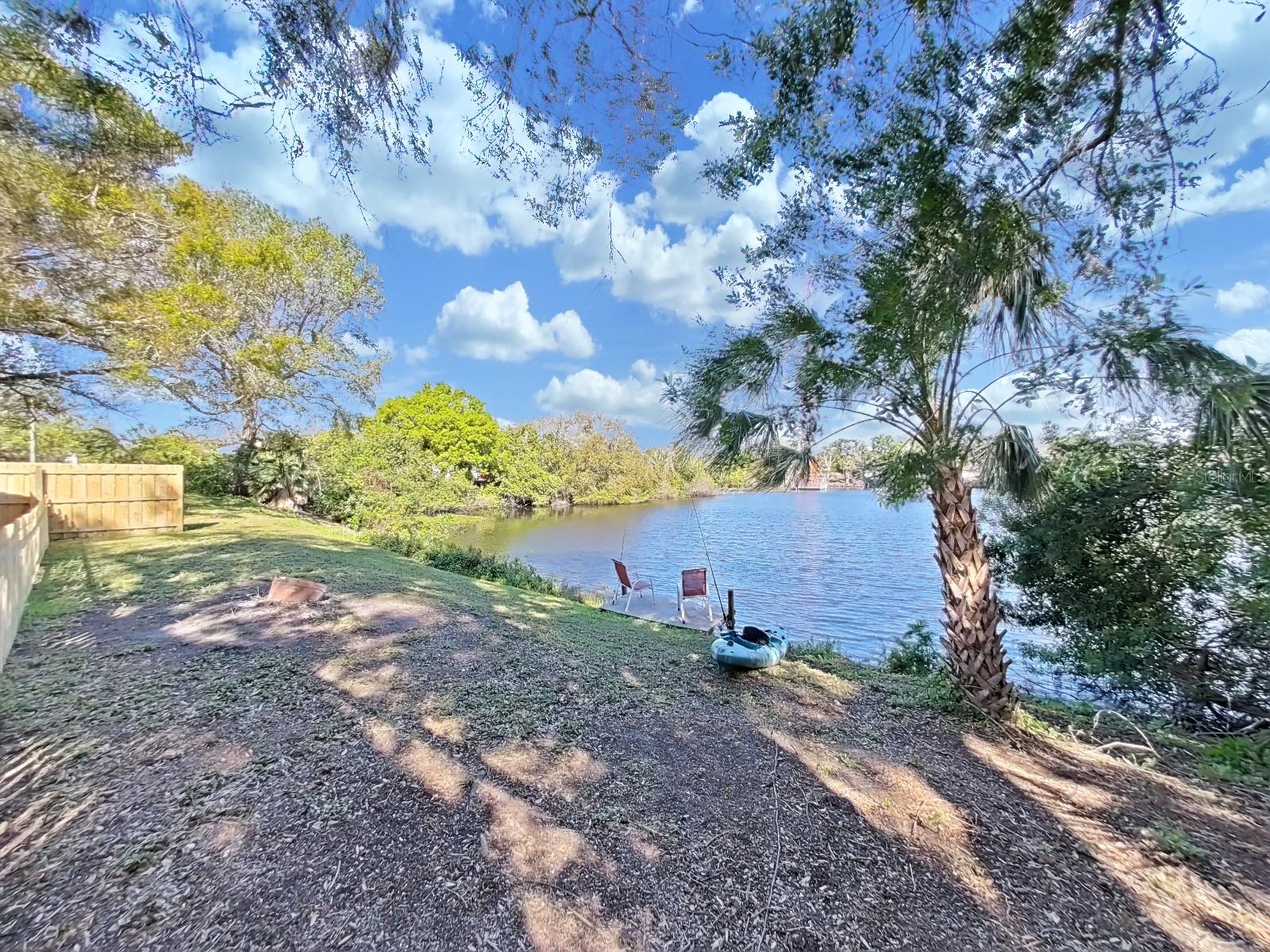 lake behind home