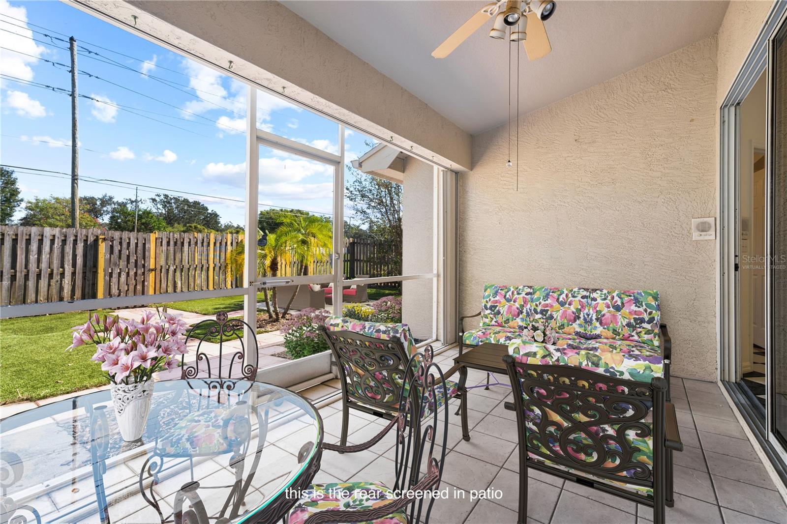 Rear Patio - Virtually Staged