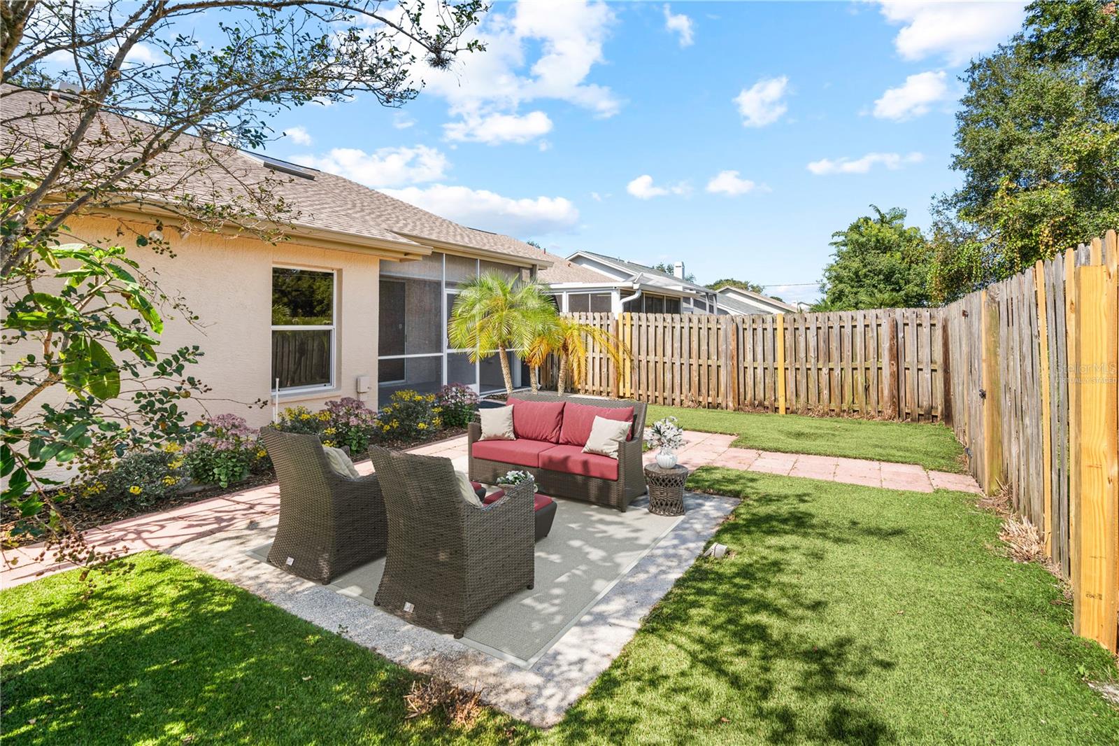 Rear Yard - Virtually Staged