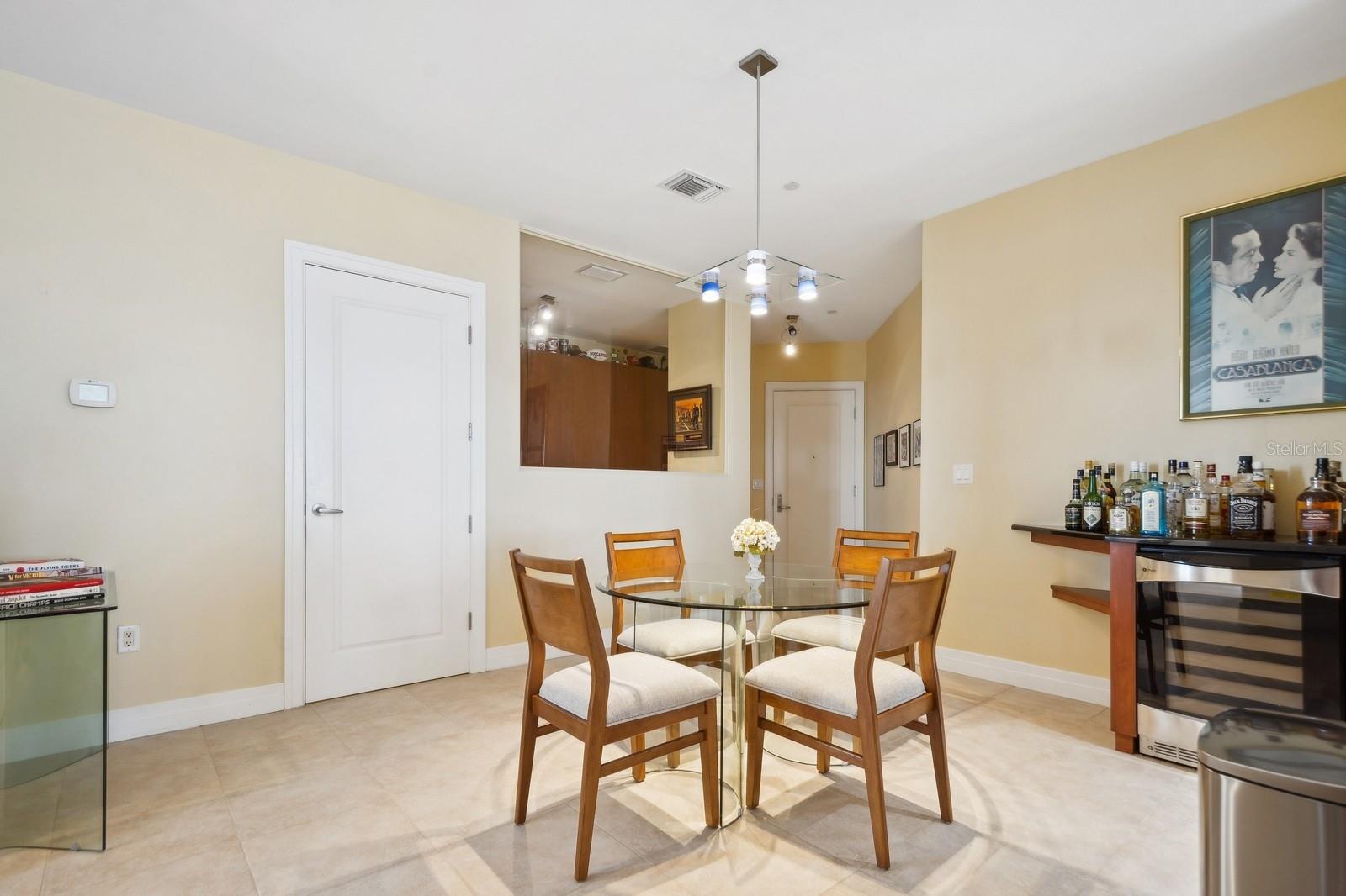 Dining area is off the Kitchen