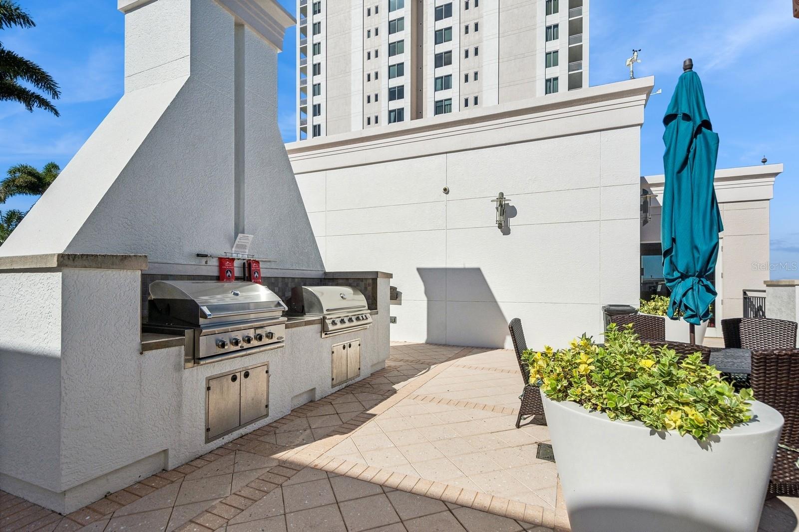 Pool Deck has 2 Gas Grills,