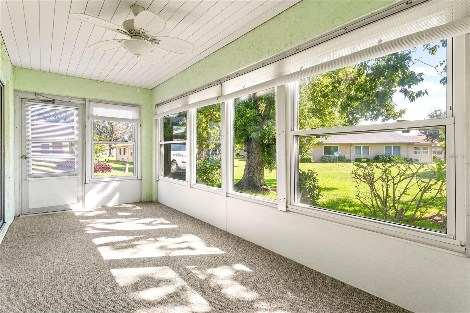 Sunroom with gentle morning sunshine