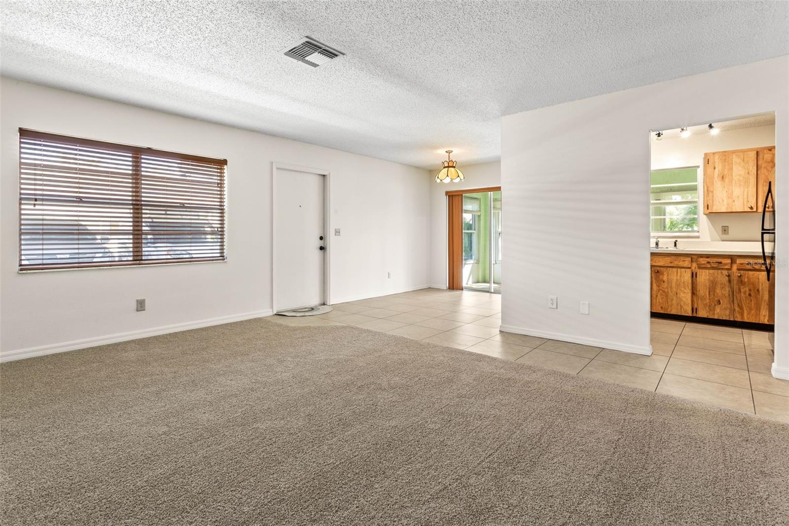 Living Room with view of kitchen