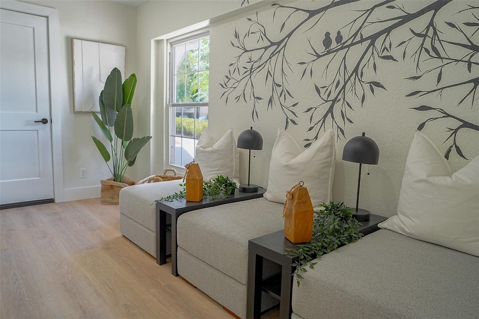 Garage connects to the mudroom