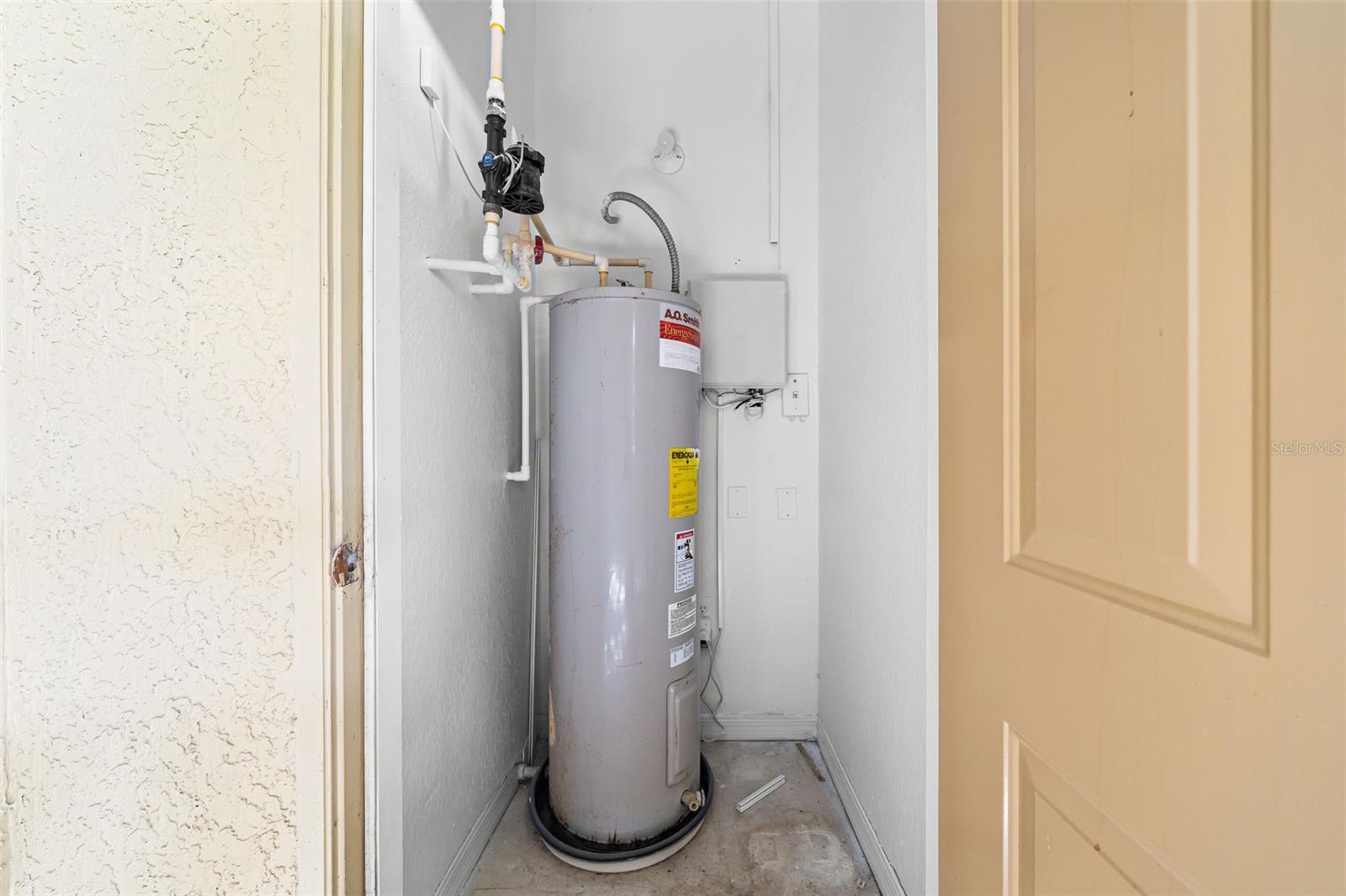 Water Heater Outside on Patio Storage Closet