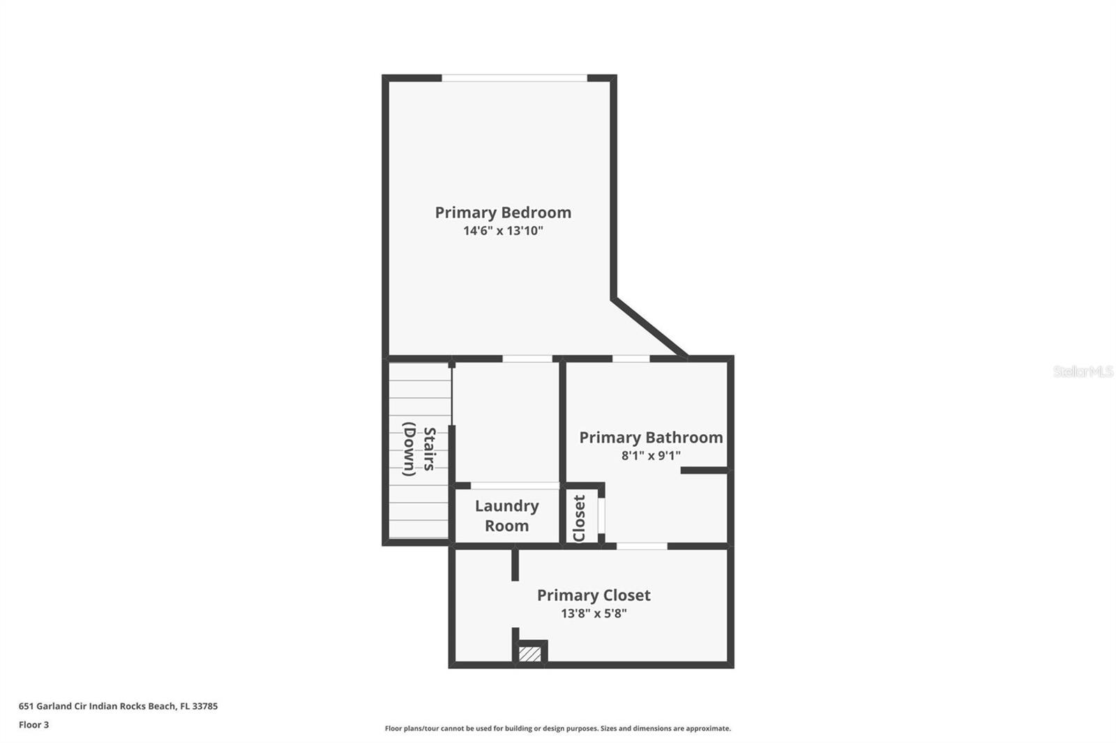 Primary bedroom layout