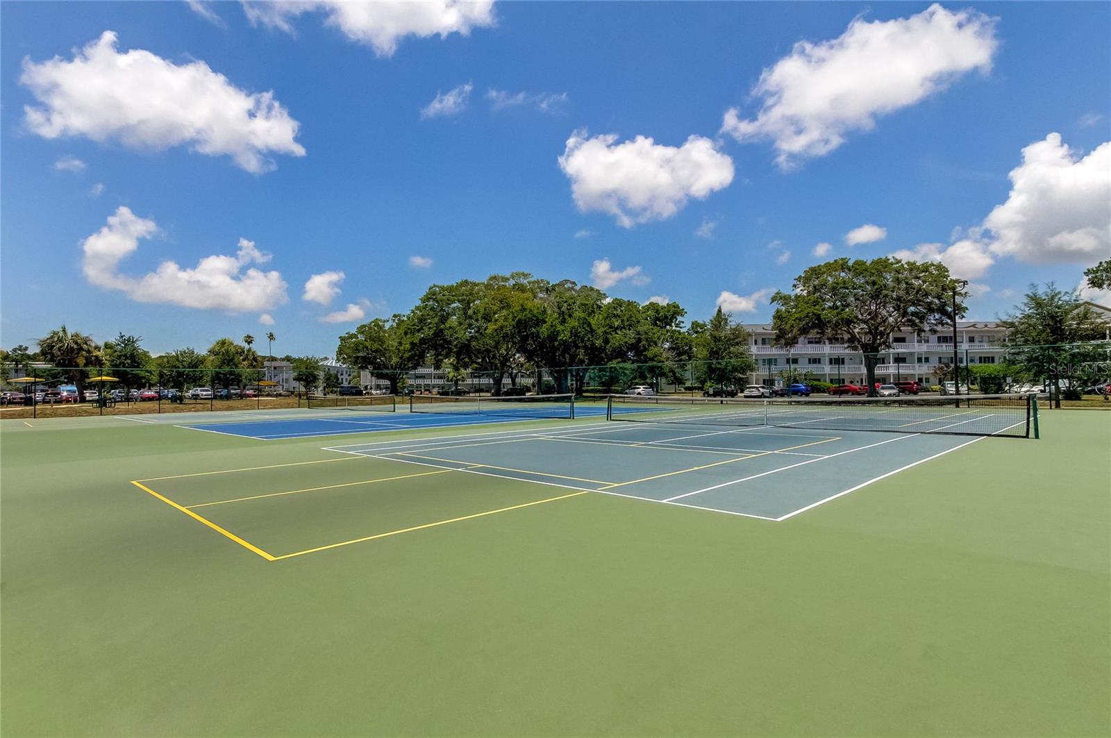 Pickleball and tennis courts.